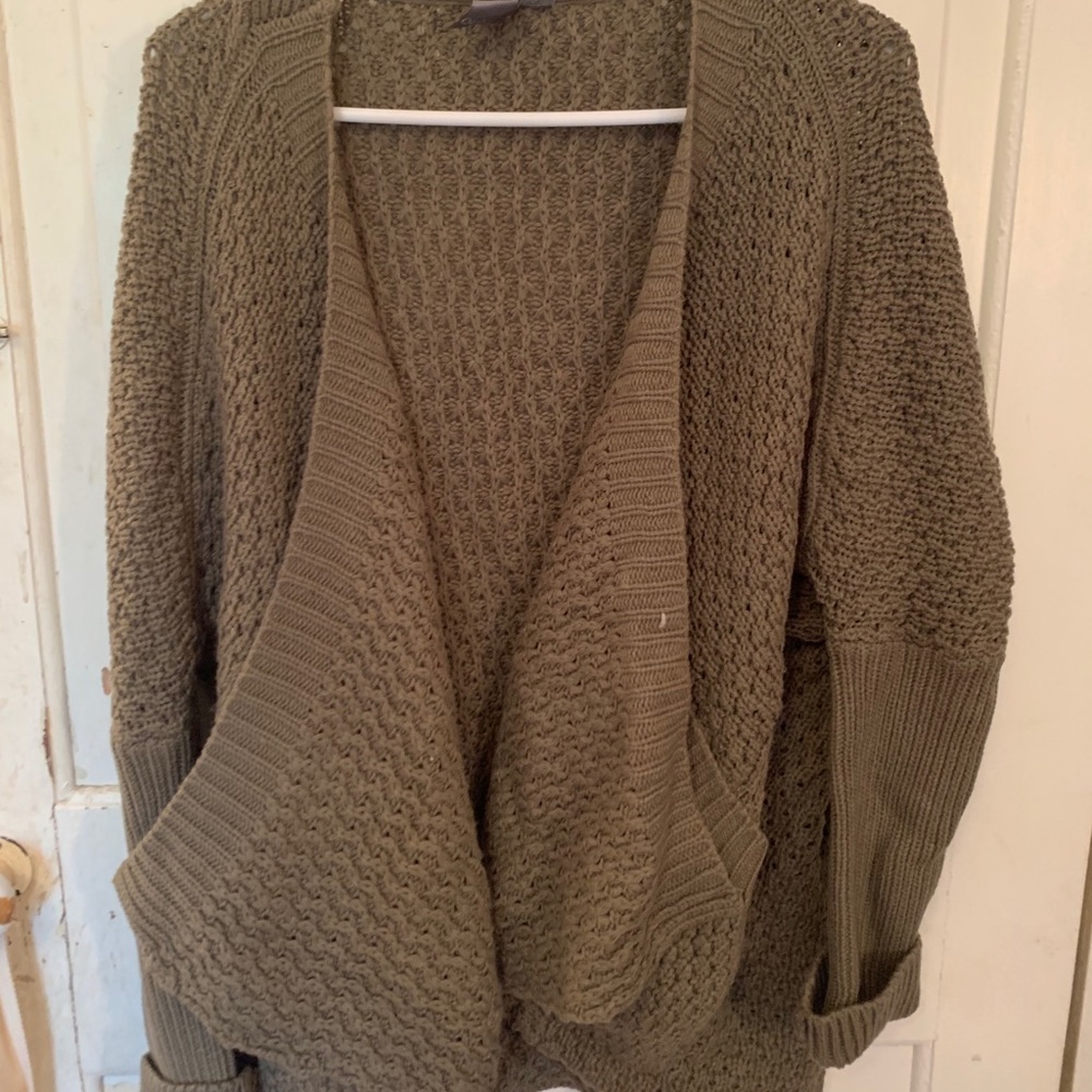 Sage green, knit sweater